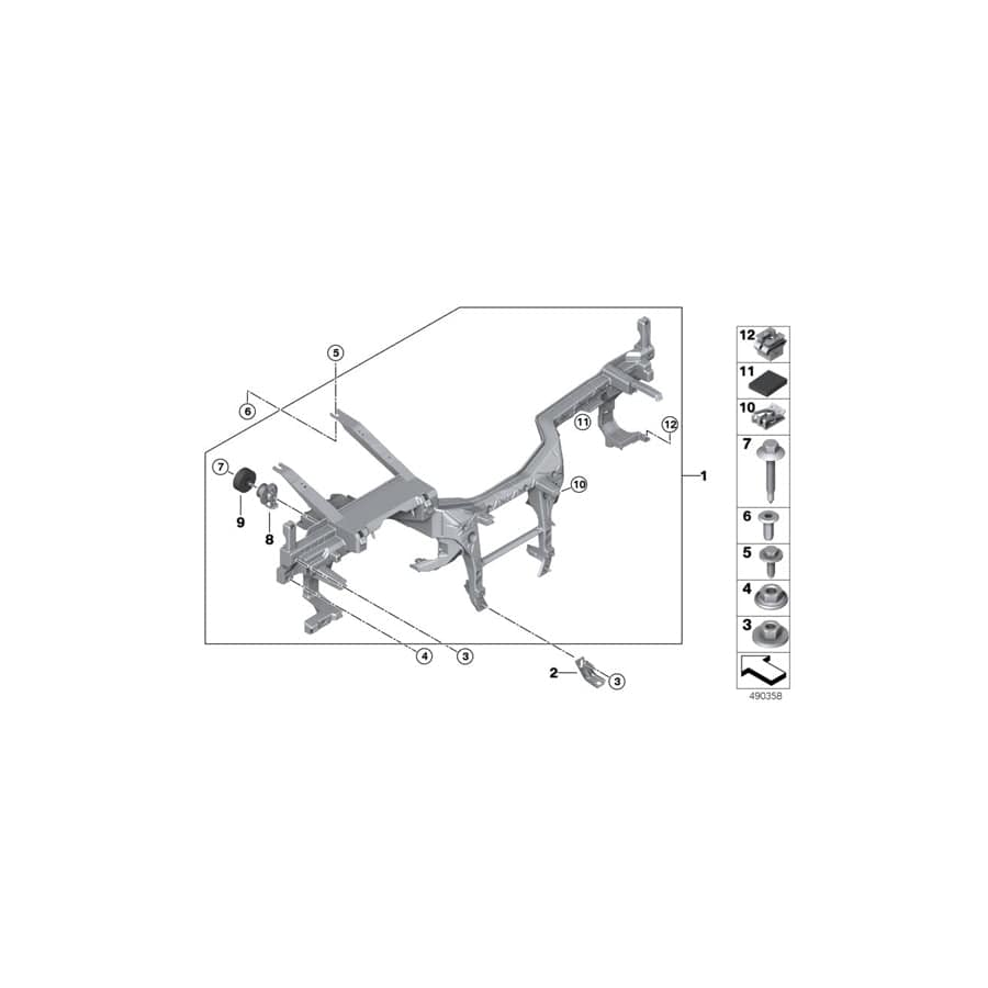 Genuine BMW 07149458856 G06 G05 G07 Alignment Element (Inc. X6 40i, X6 30iX & X7 M50dX)