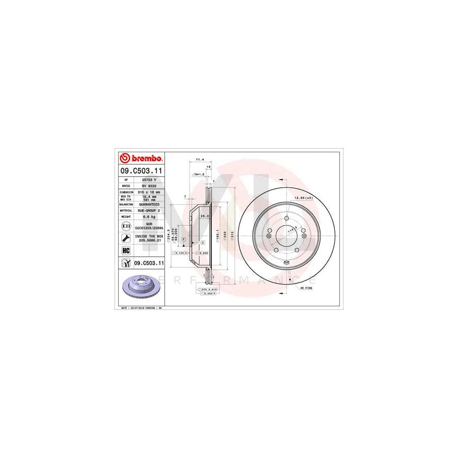 brembo-09-c503-11-brake-disc-for-kia-sorento-iii-um-internally-vented-coated-high-carbon-with-bolts-screws