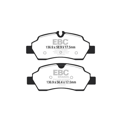 EBC PD03KR908 Ford Transit Yellowstuff Rear Brake Pad & Plain Disc Kit 2 | ML Performance UK Car Parts