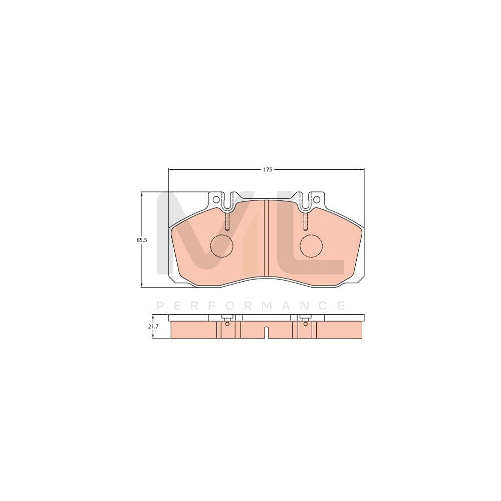 TRW Gdb5050 Brake Pad Set Prepared For Wear Indicator