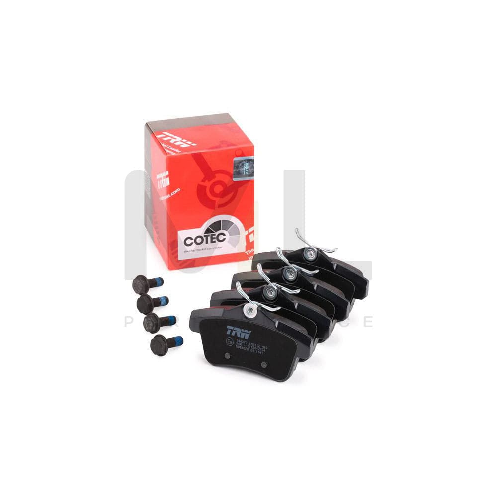 TRW Cotec Gdb1828 Brake Pad Set Not Prepared For Wear Indicator, With Brake Caliper Screws, With Accessories