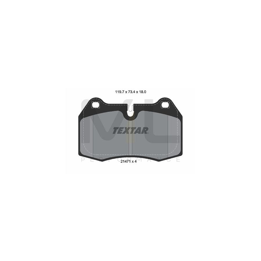 TEXTAR 2147102 Brake pad set prepared for wear indicator