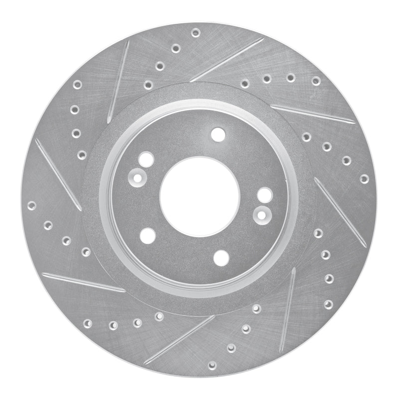 R1 Concepts R1 15-21 Kia SEDONA Front Left Drilled & Slotted Silver Brake Rotor