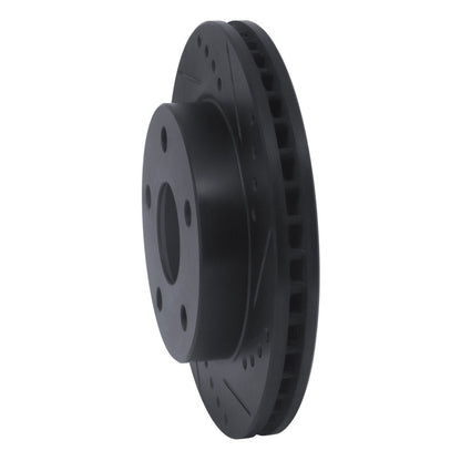 R1 Concepts R1 91-94 Toyota Previa Front Right Drilled & Slotted Black Brake Rotor