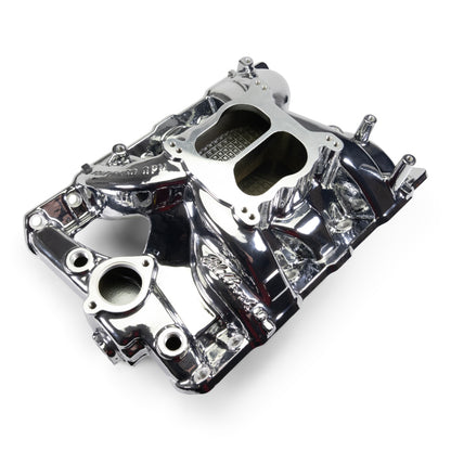 Edelbrock Pontiac 326-455 Performer RPM Intake Manifold - Chrome Plasma Finish