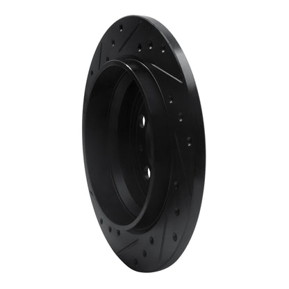 R1 Concepts R1 99-09 Volvo V70 Rear Right Drilled & Slotted Black Brake Rotor