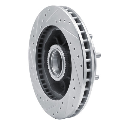 R1 Concepts R1 92-02 Chevrolet C1500 Suburban Front Right Drilled & Slotted Silver Brake Rotor