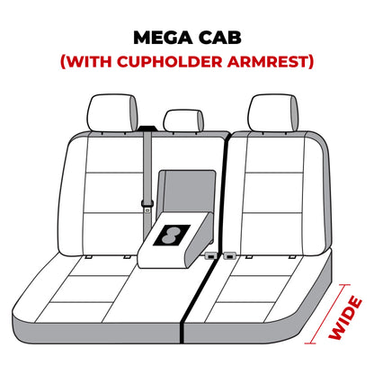 Covercraft 22-24 Dodge RAM Mega Polycotton SeatSaver Custom Second Row Seat Covers - Charcoal