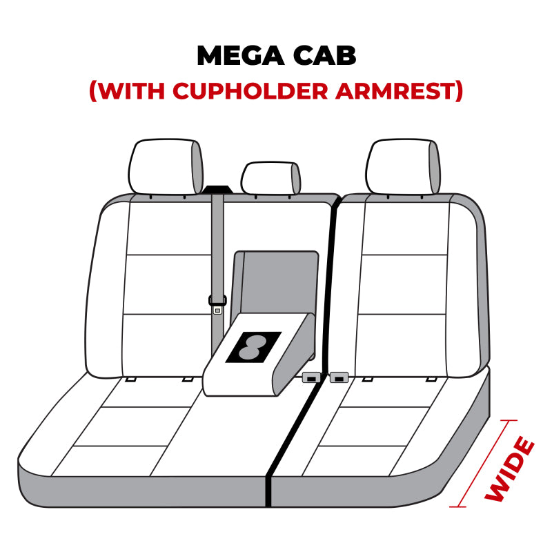 Covercraft 22-24 Dodge RAM Mega Polycotton SeatSaver Custom Second Row Seat Covers - Tan