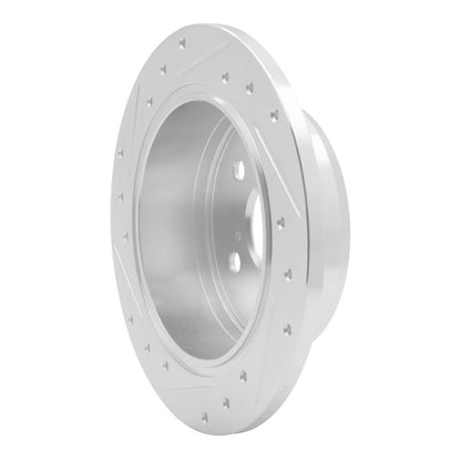 R1 Concepts R1 02-08 Lexus ES330 Rear Right Drilled & Slotted Silver Brake Rotor