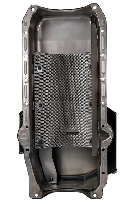 Moroso 86-Up Chevrolet Small Block (w/1 Pc Seal) Road Race Wet Sump 7qt 7.5in Steel Oil Pan - Black