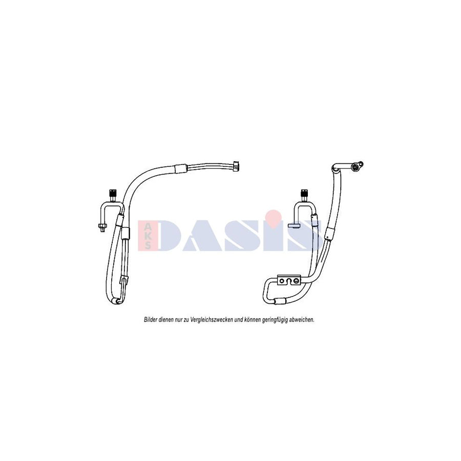 AKS Dasis 885877N High- / Low Pressure Line, Air Conditioning for Ford Fiesta