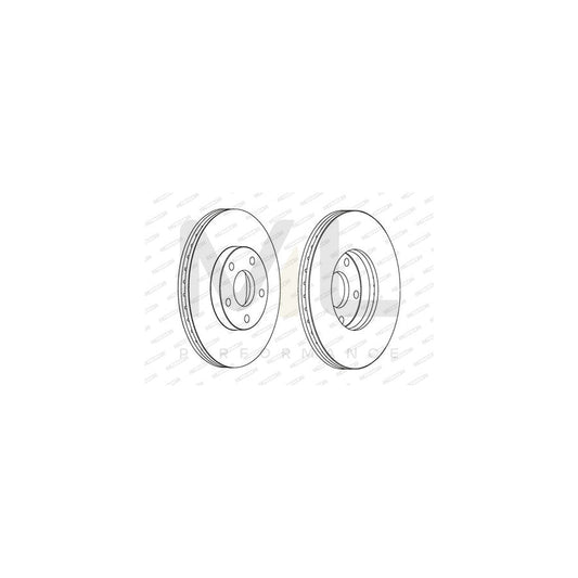 Ferodo Premier DDF1172 Brake Disc Vented, Without Bolts/Screws  - Pair