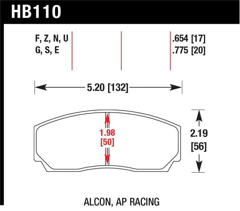 Hawk Performance Hawk AP Racing CP3307/CP5040-5S4/(Essex) CP5200 (SC250) Caliper Blue 9012 Race Brake Pads