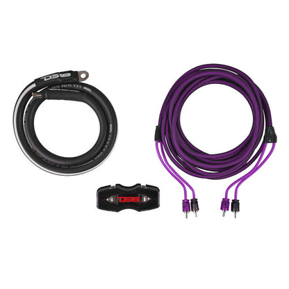 DS18 0-GA Amplifier Install Kit Advance- Purple