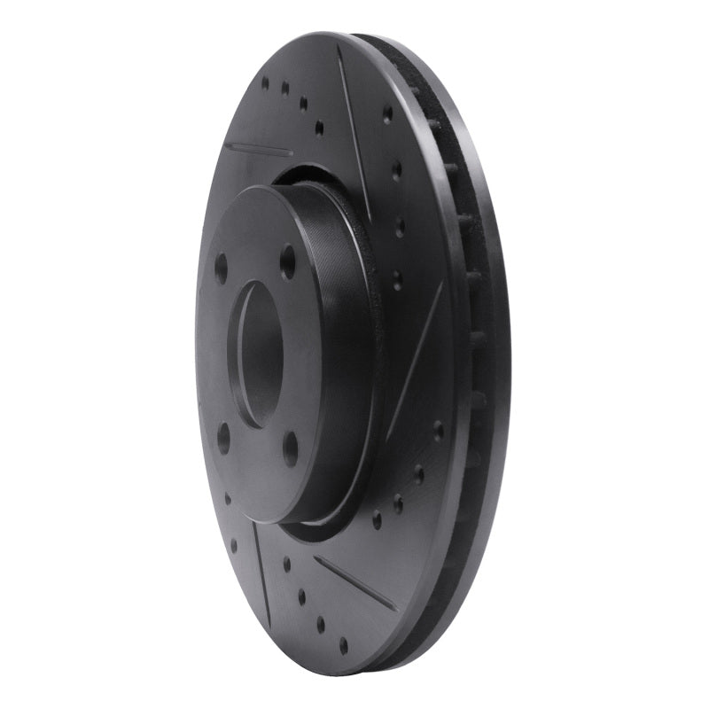 R1 Concepts R1 98-04 Ford Contour Front Right Drilled & Slotted Black Brake Rotor