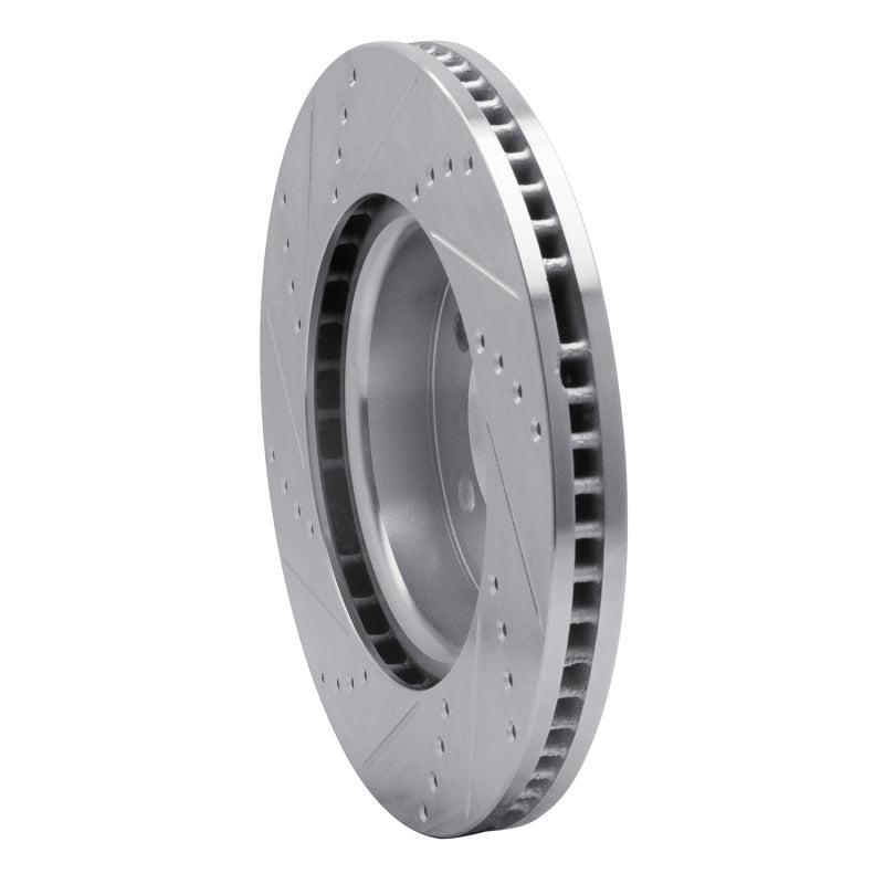 R1 Concepts R1 05-07 Land Rover LR3 Front Right Drilled & Slotted Silver Brake Rotor