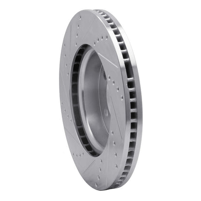 R1 Concepts R1 05-07 Land Rover LR3 Front Right Drilled & Slotted Silver Brake Rotor