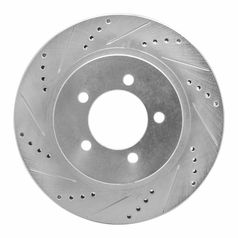 R1 Concepts R1 02-05 Ford Explorer Front Left Drilled & Slotted Silver Brake Rotor