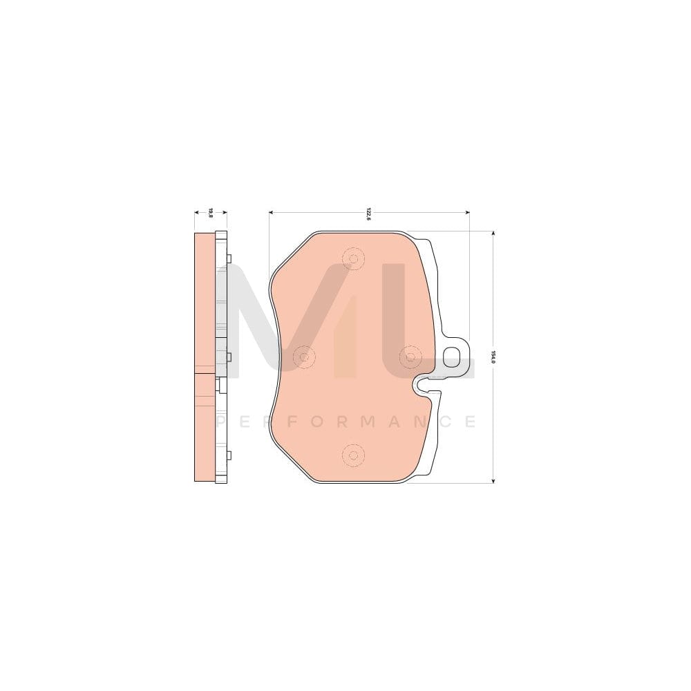 TRW Gdb1848 Brake Pad Set Prepared For Wear Indicator