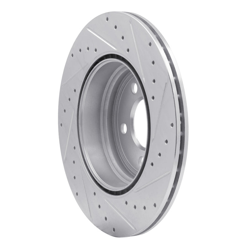 R1 Concepts R1 12-20 BMW 340I Rear Left Drilled & Slotted Silver Brake Rotor
