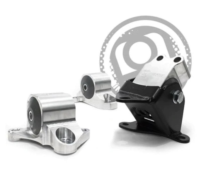 Innovative Mounts Innovative 96-00 Civic B/D Series Silver Aluminum Mounts 85A Bushings (3 Bolt)