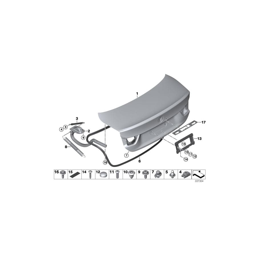 Genuine BMW 07149295514 I15 Plug-In Nut 9X9 M (Inc. X3)