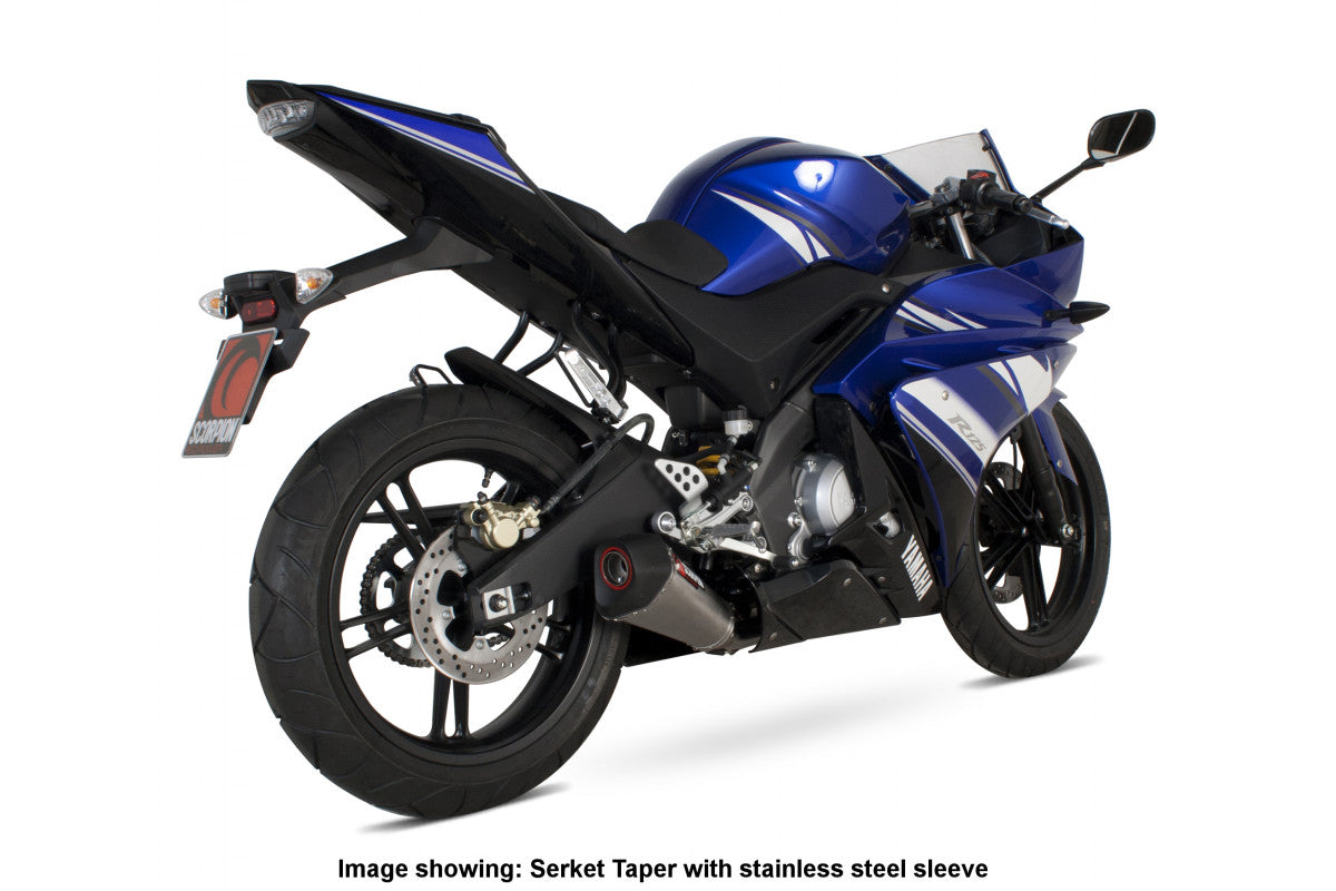 Scorpion RYA90SYSTEO Yamaha YZF-R125 Serket Taper Full System - Titanium Sleeve | ML Performance UK UK