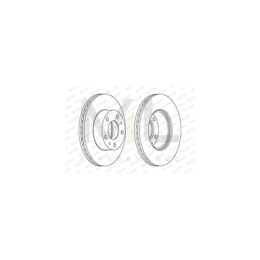 Ferodo Premier Coat+ Disc DDF767C Brake Disc Vented, Coated, With Bolts/Screws  - Pair