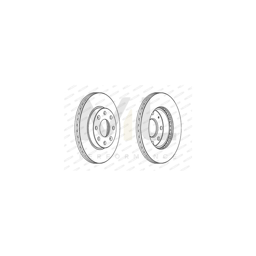 Ferodo Premier DDF1279 Brake Disc Vented, With Bolts/Screws  - Pair