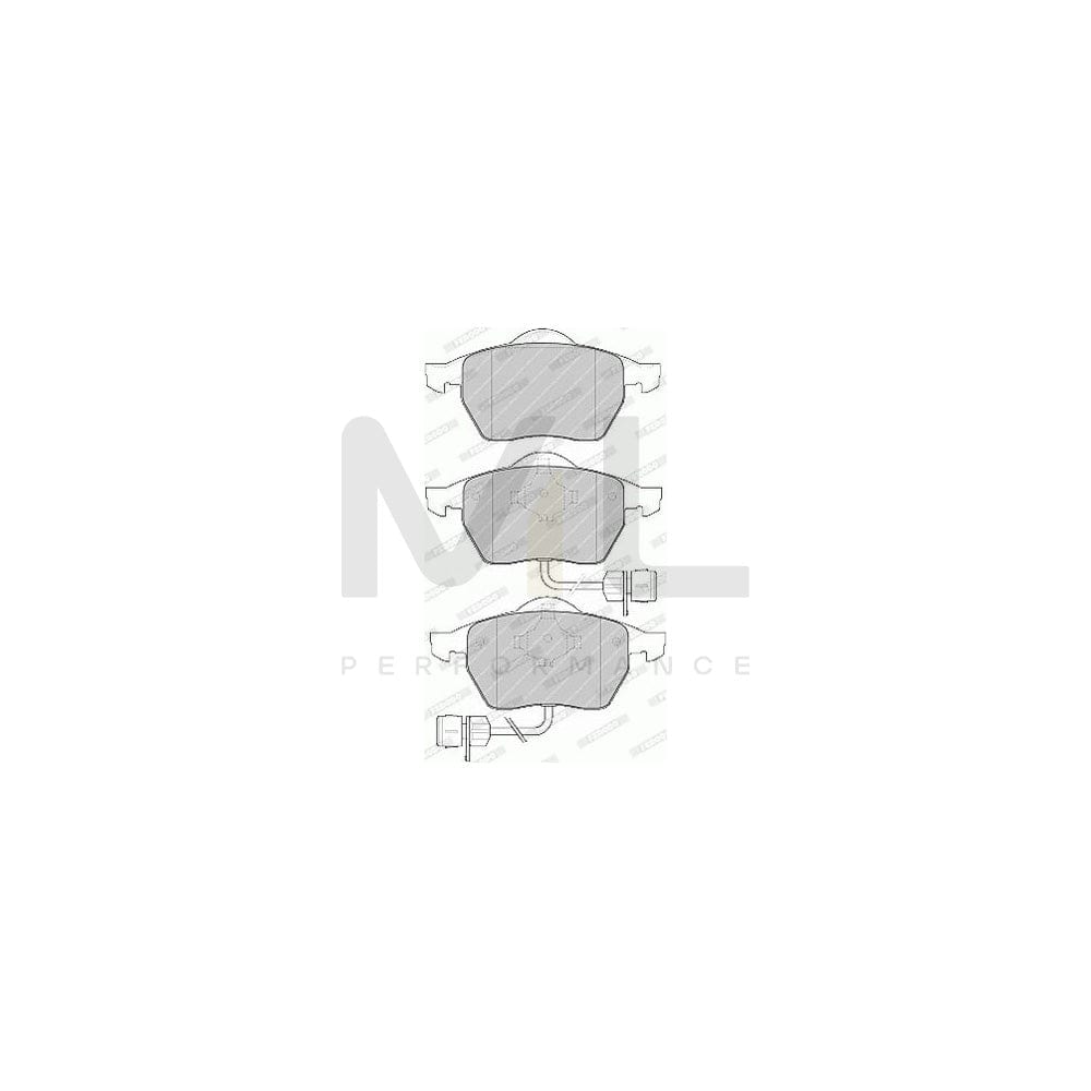 Ferodo Premier FDB1297 Brake Pad Set Incl. Wear Warning Contact, With Piston Clip