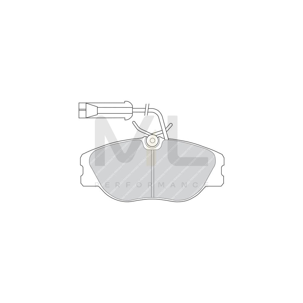 Ferodo Premier FDB768 Brake Pad Set Incl. Wear Warning Contact