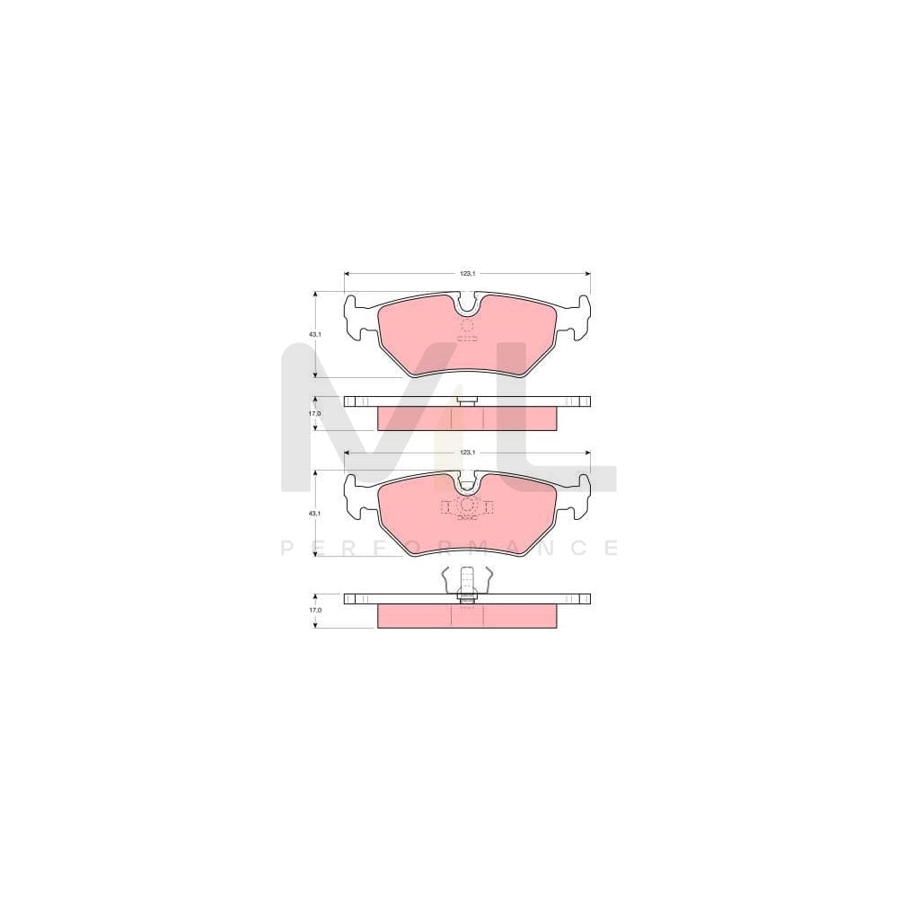 TRW Gdb1109 Brake Pad Set Prepared For Wear Indicator