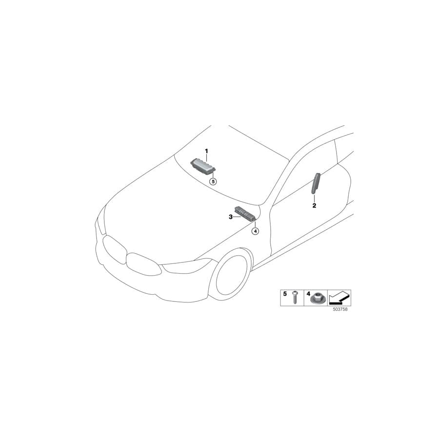 Genuine BMW 52108745541 F91 Side Airbag, Front Left Seat S48CA (Inc. M8)