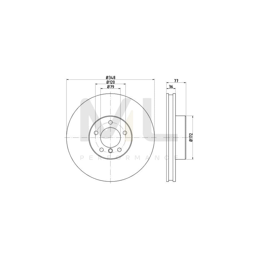 TEXTAR PRO 92182403 Brake Disc Internally Vented, Coated, without wheel hub, without wheel studs  - 1 piece