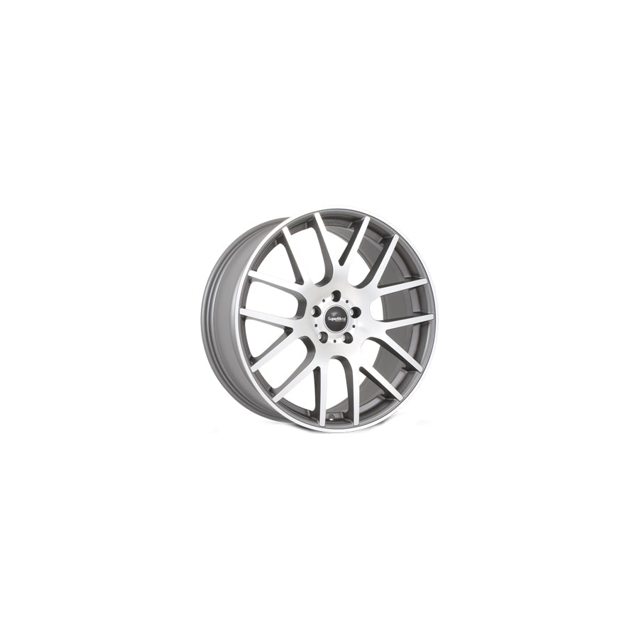 SuperMetal Trident 9x20 ET45 52043 Matt Grey Face Polished Wheel