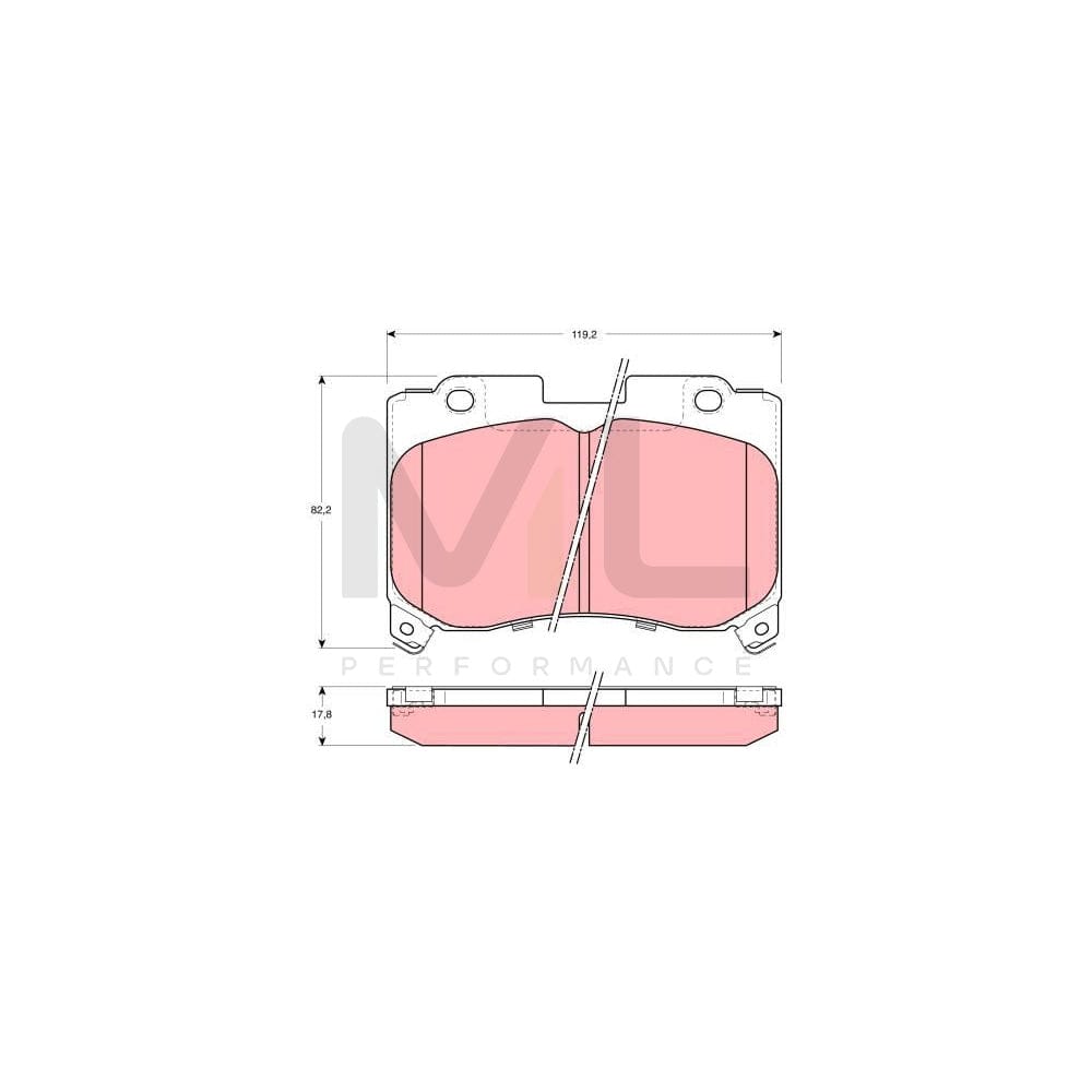 TRW Gdb3106 Brake Pad Set Incl. Wear Warning Contact