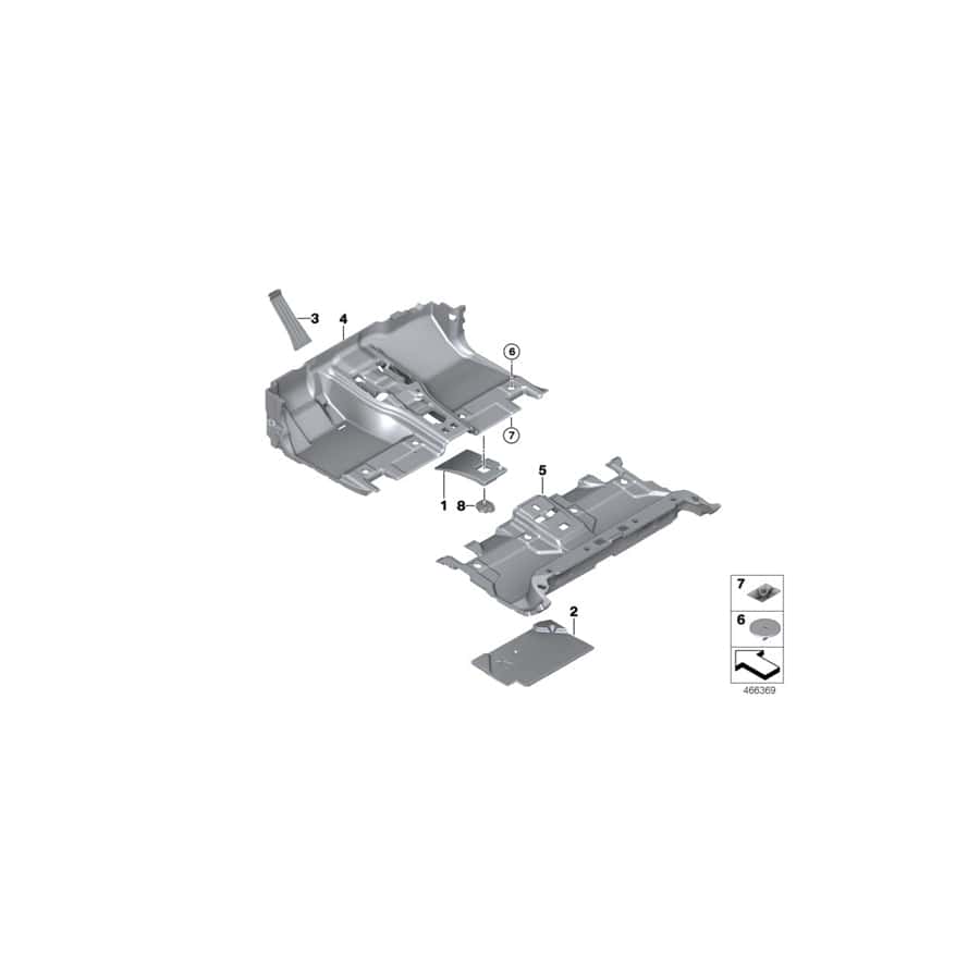 Genuine BMW 51477483512 F16 Floor Covering Rear CANBERRABEIGE (Inc. X6)
