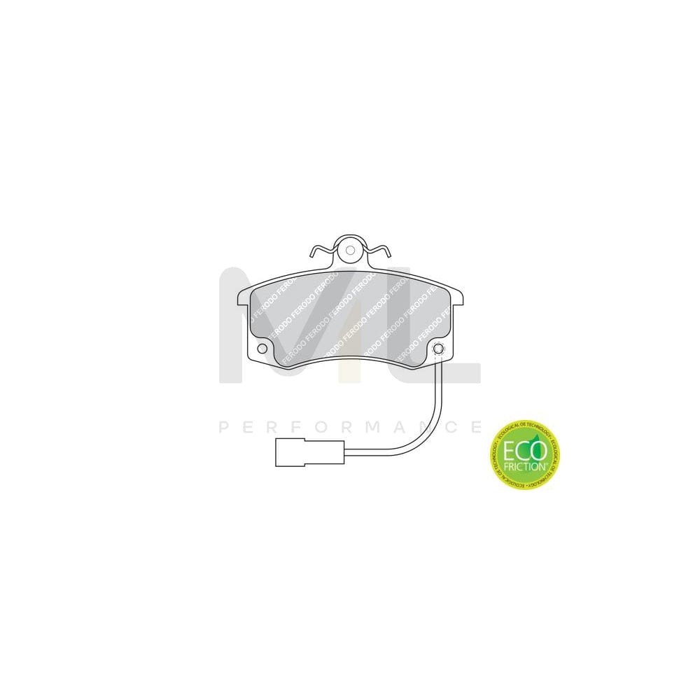 Ferodo Premier Eco Friction FDB1325 Brake Pad Set Incl. Wear Warning Contact, With Brake Caliper Screws, Without Accessories
