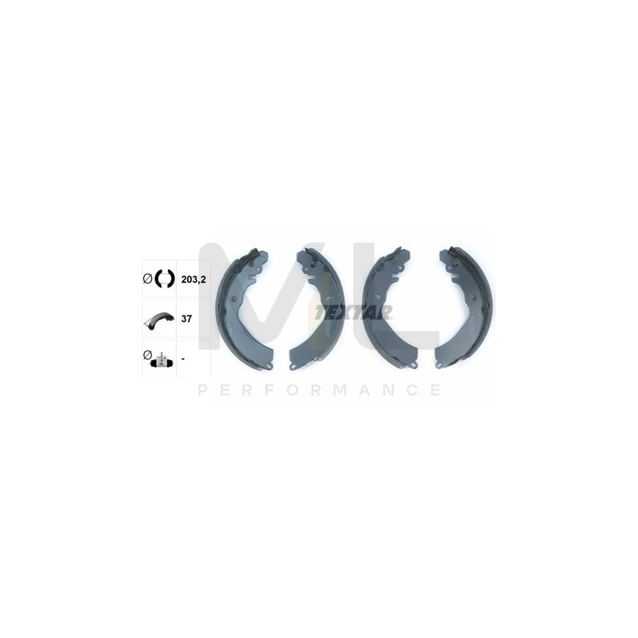 TEXTAR 91047100 Brake Shoe Set without handbrake lever