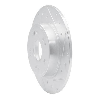 R1 Concepts R1 16-16 Honda CR-Z Rear Right Drilled & Slotted Silver Brake Rotor