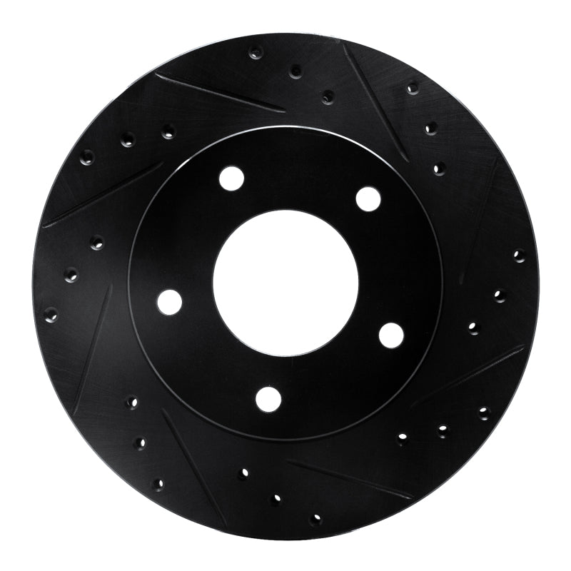 R1 Concepts R1 77-80 Buick LeSabre Rear Right Drilled & Slotted Black Brake Rotor