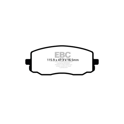 EBC DPX2050 Hyundai Kia Naza Ultimax Front Brake Pads 2 | ML Performance UK Car Parts