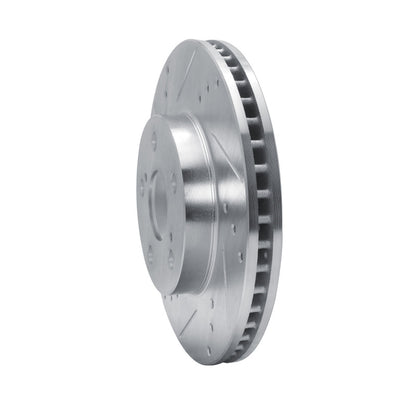 R1 Concepts R1 10-17 Lexus CT200H Front Left Drilled & Slotted Silver Brake Rotor