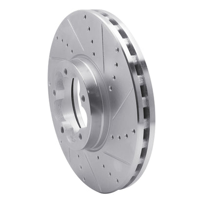 R1 Concepts R1 15-25 Ford Transit-350 HD/DRW Front Right Drilled & Slotted Silver Brake Rotor