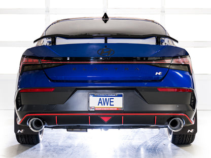AWE Tuning 22-26 Hyundai Elantra N SwitchPath Cat-Back Exhaust - Chrome Silver Tips