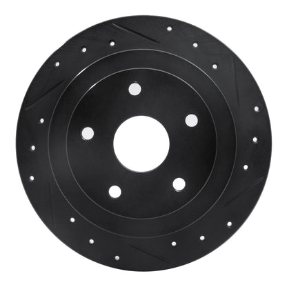 R1 Concepts R1 92-97 Subaru SVX Rear Right Drilled & Slotted Black Brake Rotor