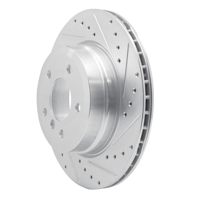 R1 Concepts R1 08-13 BMW 135I Rear Right Drilled & Slotted Silver Brake Rotor