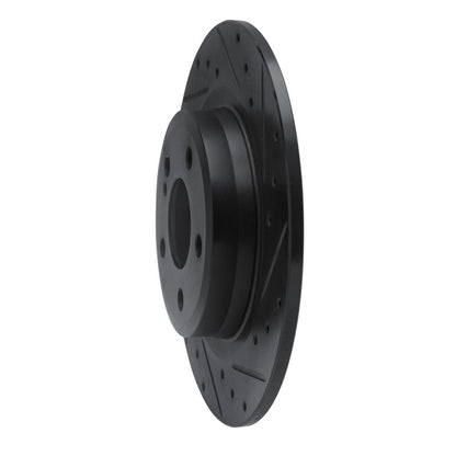 R1 Concepts R1 12-20 Mercedes-Benz SLC300 Rear Right Drilled & Slotted Black Brake Rotor