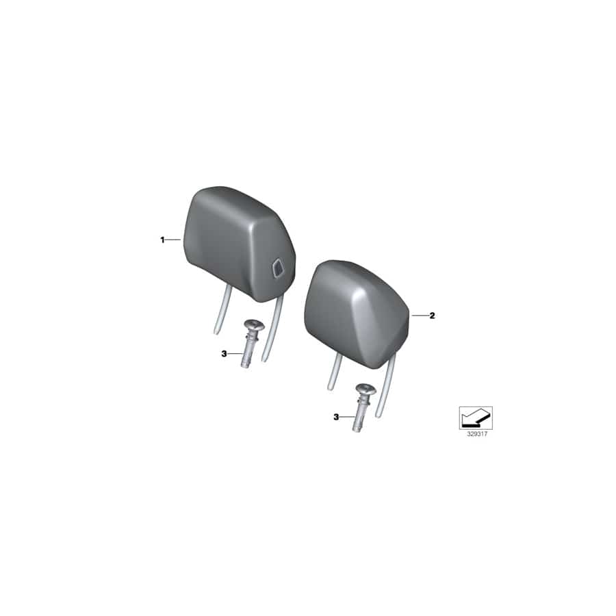 Genuine BMW 52108739251 F33 Headrest Leather MOCCA (Inc. 440i, 420i & 430d)